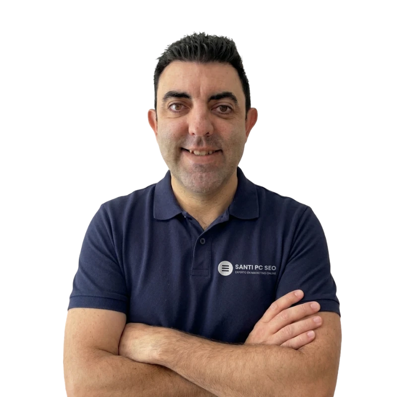 Foto de santi pc SEO con logo